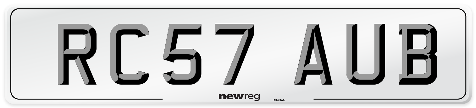RC57 AUB Number Plate from New Reg